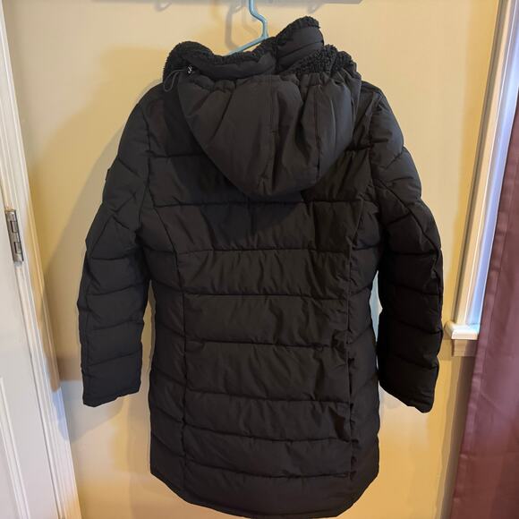 Calvin Klein Women’s Black Faux Sherpa Puffer Size Large NWOT - Picture 8 of 10